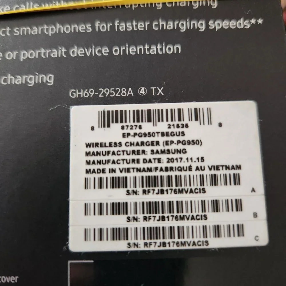 Samsung Qi OEM Fast Charge Wireless Phone Charging Convertible Stand EP-PG950